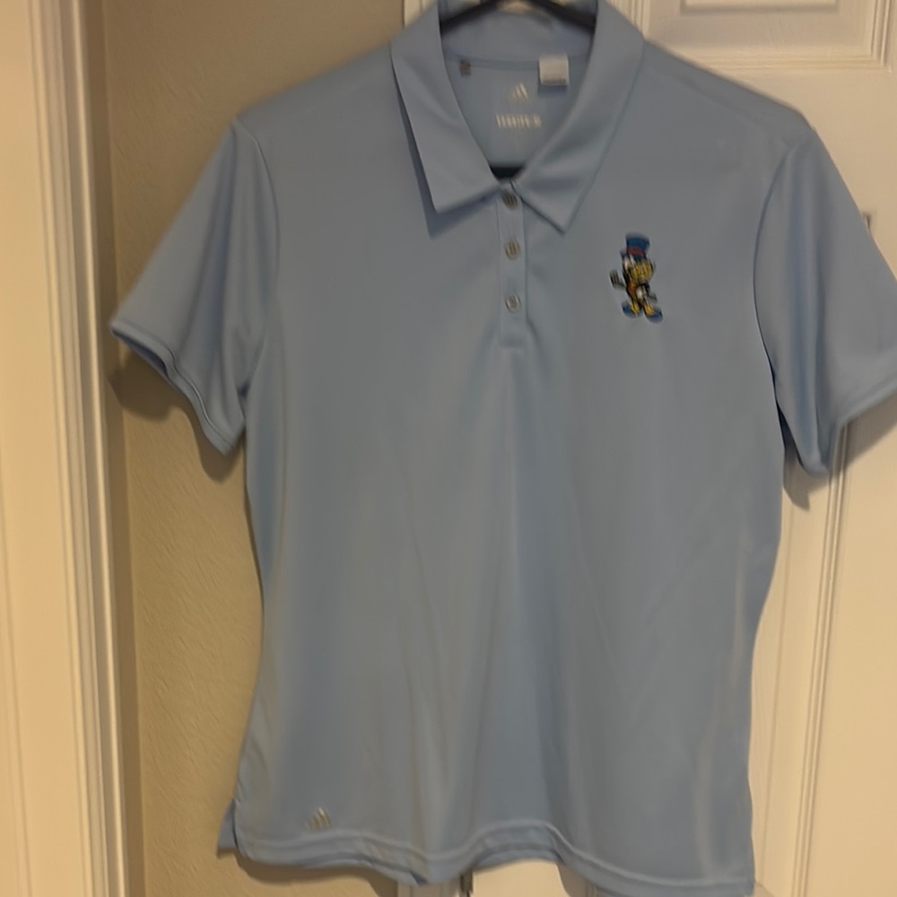 Adidas Light Blue Polo Blouse